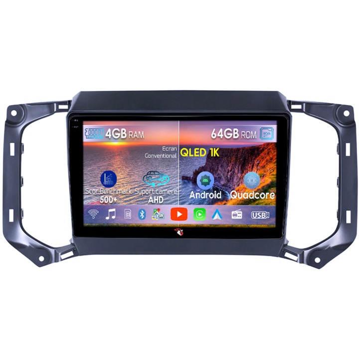 Navigatie dedicata Chevrolet TrailBlazer 2017-2019, 4GB RAM 64GB ROM, Octacore, Android 14, Display QLED 1K 9", Carplay&Android Auto, SIM 4G, Ventilator Activ