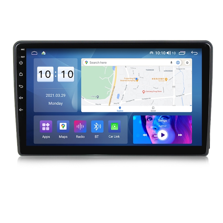 Navigatie dedicata Ford Transit 2002-2012, 8GB RAM 128GB ROM, Octacore, Platforma 7862, Android 14, Display QLED 9", Suporta camera 360", DSP, Carplay&Android Auto, SIM 4G, Ventilator Activ