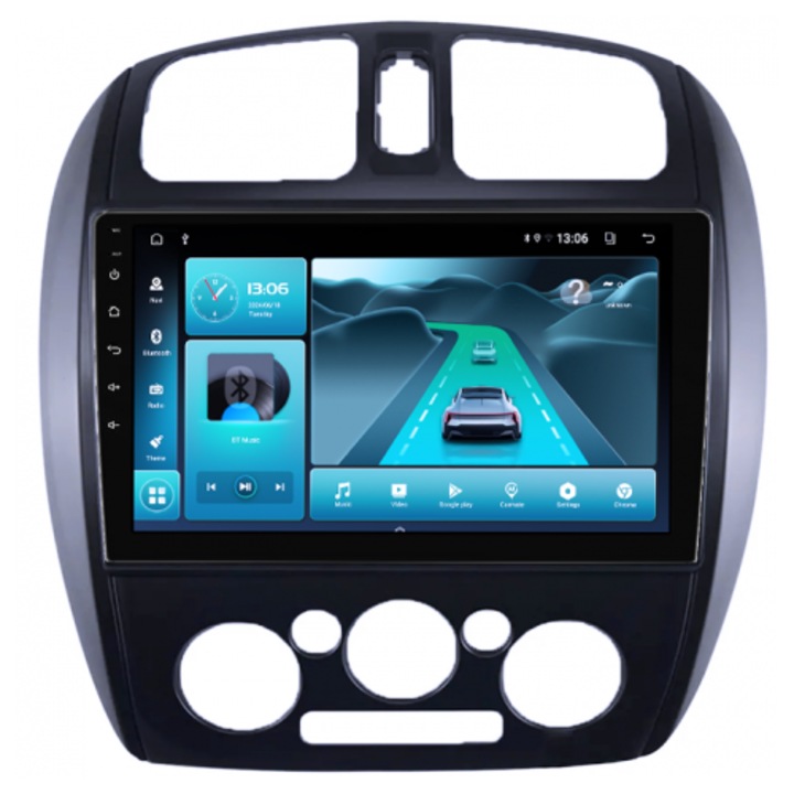 Dedikált navigáció MAZDA 323, 4GB RAM 64GB ROM, Octacore, Android 14, QLED 9" kijelző, DSP, Carplay és Android Auto, SIM 4G, Aktív ventilátor