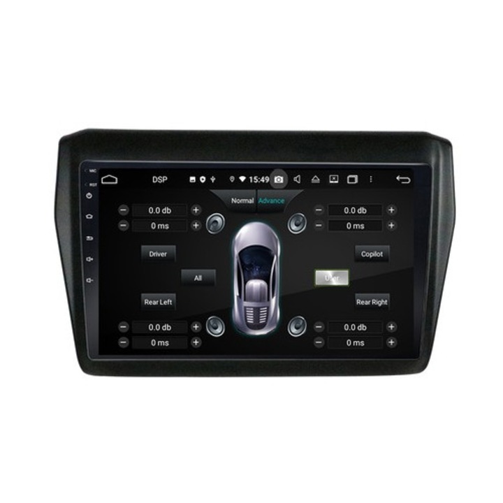 Navigatie dedicata Suzuki Swift 2017-2020, 4GB RAM 64GB ROM, Octacore, Display 9" QLED 1K, Carplay, Android 14, Bluetooth, Magazin Play, Suport Camere AHD