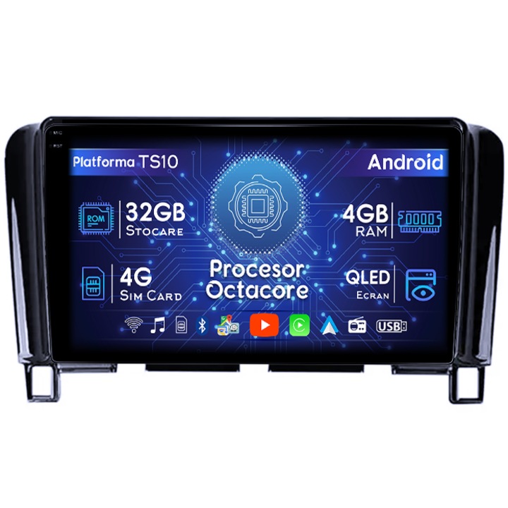 Dedikált navigáció Nissan Serena 4 2010-2016, 4GB RAM 32GB ROM, Octacore, Android 14, QLED 1K 9" kijelző, DSP, Carplay&Android Auto, SIM 4G, Bluetooth, Aktív ventilátor