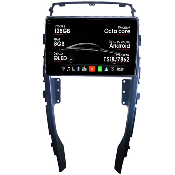Navigatie dedicata Suzuki Liana A6 2014-2015, 8GB RAM 128GB ROM, Octacore, Platforma TS18, Android 14, Display QLED 9", Suporta camera 360", DSP, Carplay&Android Auto, SIM 4G, Ventilator Activ