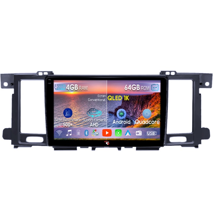 Navigatie dedicata Nissan Patrol 2010-2020, 4GB RAM 64GB ROM, Octacore, Android 14, Display QLED 1K 9", Carplay&Android Auto, SIM 4G, Ventilator Activ