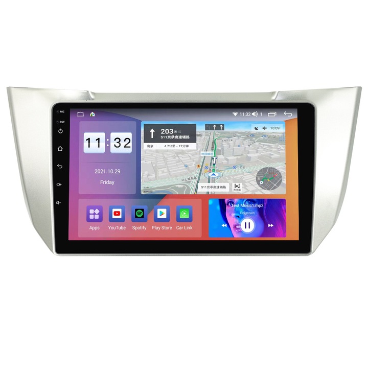 Navigatie dedicata Lexus RX300 RX330 RX350 RX400H 2003-2009, 4GB RAM 64GB ROM, Octacore, Android 14, Display QLED 1K 10", Carplay&Android Auto, SIM 4G, Ventilator Activ