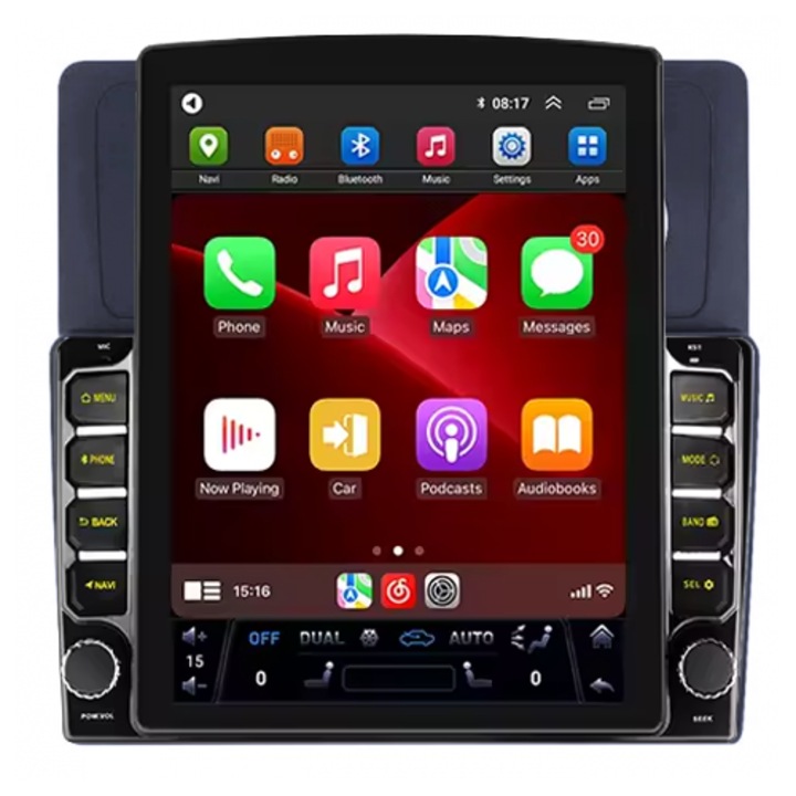 Navigatie dedicata Caddy 2004-Prezent, Tesla Style, 8GB RAM 128GB ROM, Octacore, Android 14, Display QLED 9.7”, Suporta camera 360º, DSP, Carplay&Android Auto, SIM 4G, Ventilator Activ