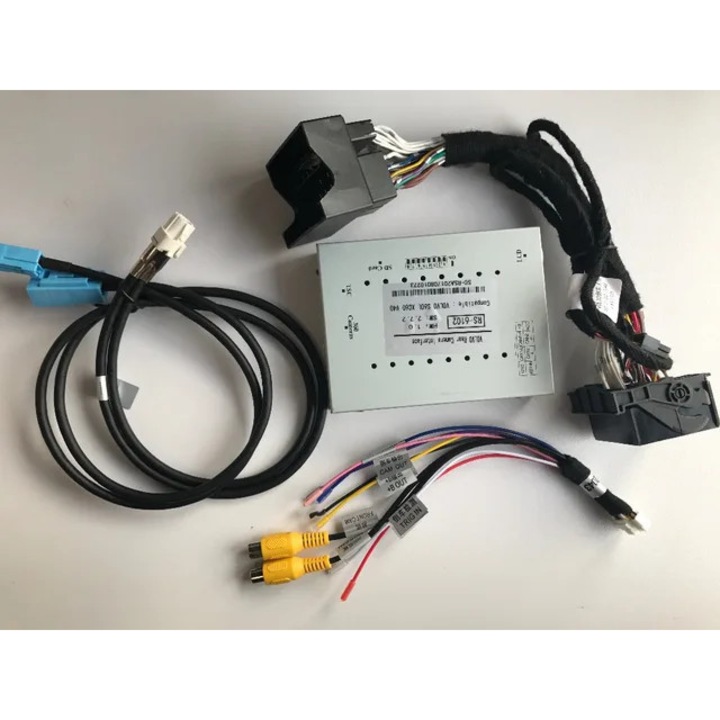 Adapterkábel eredeti Volvo menü átvételére, kompatibilis XC60, S60, V50, 2014-2019, AV-IN, első kamera