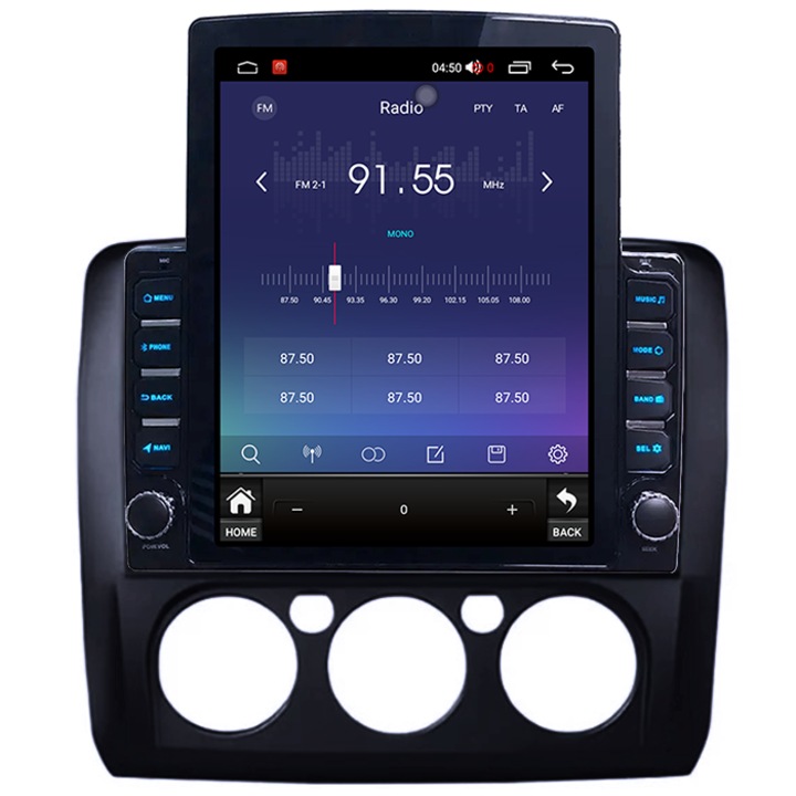 Dedikált navigáció Ford Focus 2004-2011 manuális klímával, Tesla stílus, 8GB RAM 128GB ROM, Octacore, Android 13, QLED 10.25" kijelző, DSP, Carplay&Android Auto, SIM 4G, Aktív ventilátor