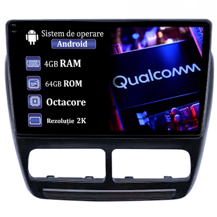 Dedikált navigáció Opel Combo D 2012-2018, 4GB RAM 64GB ROM, Qualcomm Octacore processzor, Android 14, 2K felbontás, QLED 9" kijelző, DSP, Carplay&Android Auto, SIM 4G