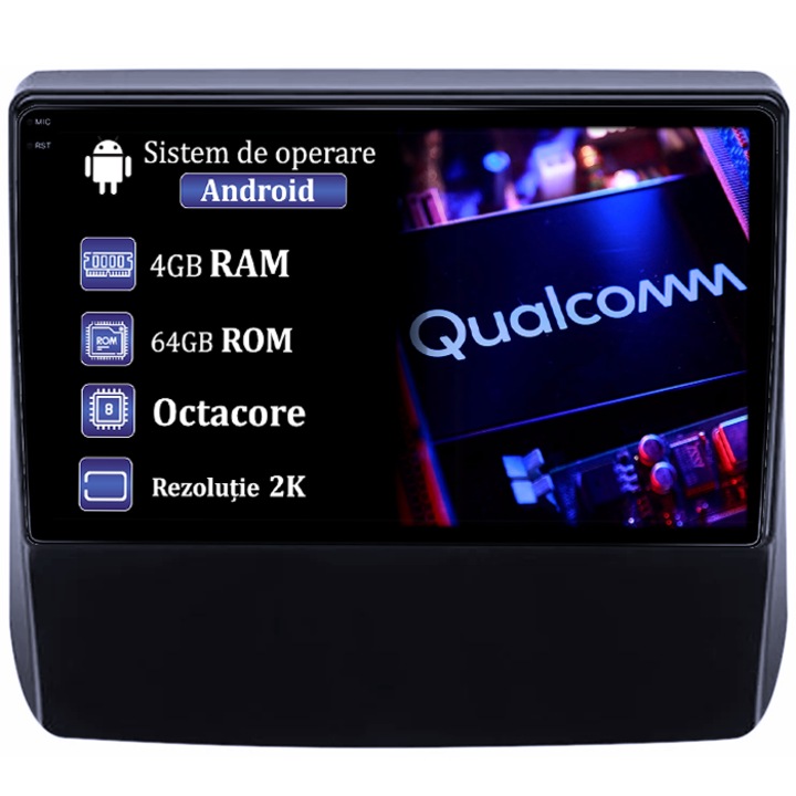 Navigatie dedicata Subaru Forester 2018-2021, 4GB RAM 64GB ROM, Procesor Qualcomm Octacore, Android 14, Rezolutie 2K, Display QLED 9", DSP, Carplay&Android Auto, SIM 4G