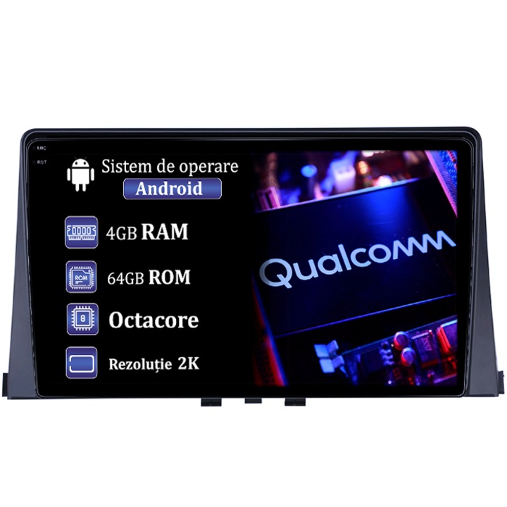 Navigatie dedicata Citroen Berlingo 2018-2020, 4GB RAM 64GB ROM, Procesor Qualcomm Octacore, Android 14, Rezolutie 2K, Display QLED 9", DSP, Carplay&Android Auto, SIM 4G