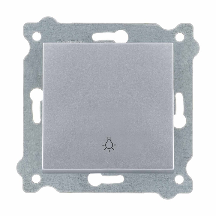 Buton lumina / simplu Argintiu 205/10E EXEN