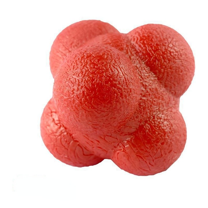 Minge hexagonala reflectorizanta pentru antrenament, saritoare, 70mm, rosu