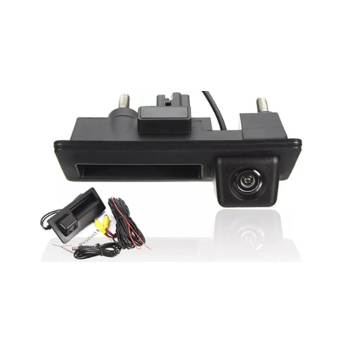 Camera marsarier dedicata NAVI-IT compatibila cu VW Passat B6 B7, Tiguan, Touran, Golf 6 / Audi A3, A4, B8, A5, Q3, Q5 pentru sisteme android, rezolutie 1280*720 AHD, unghi de vizualizare de 145 grade