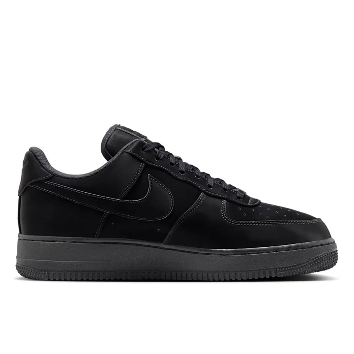 Incaltaminte sport barbati, Nike, AIR FORCE 1 `07 LX NYD, piele naturala, negru, 45 EU