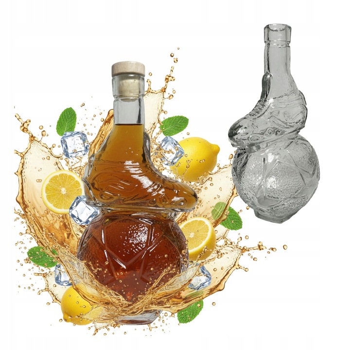 Sticlă Bimberek STRIKER 500ml formă minge, cristal, 21, 5x11cm