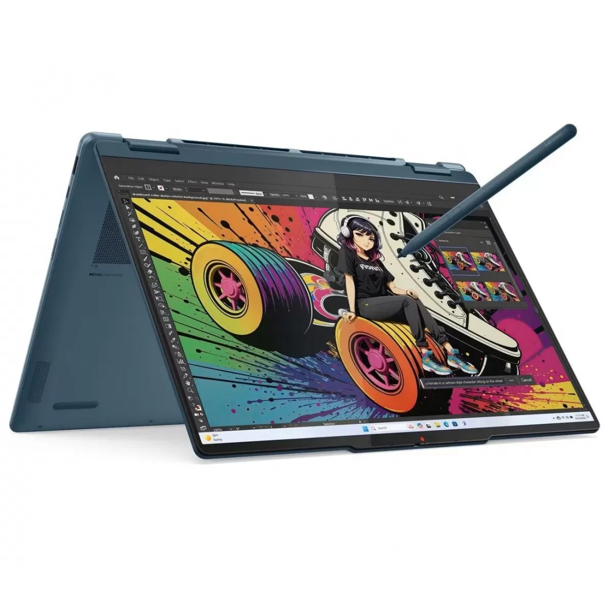 Laptop Lenovo YOGA 7 2-in-1 14 Ryzen AI 5 340 14inch OLED Touch 16GB 512GB Windows 11 Home Tidal Teal