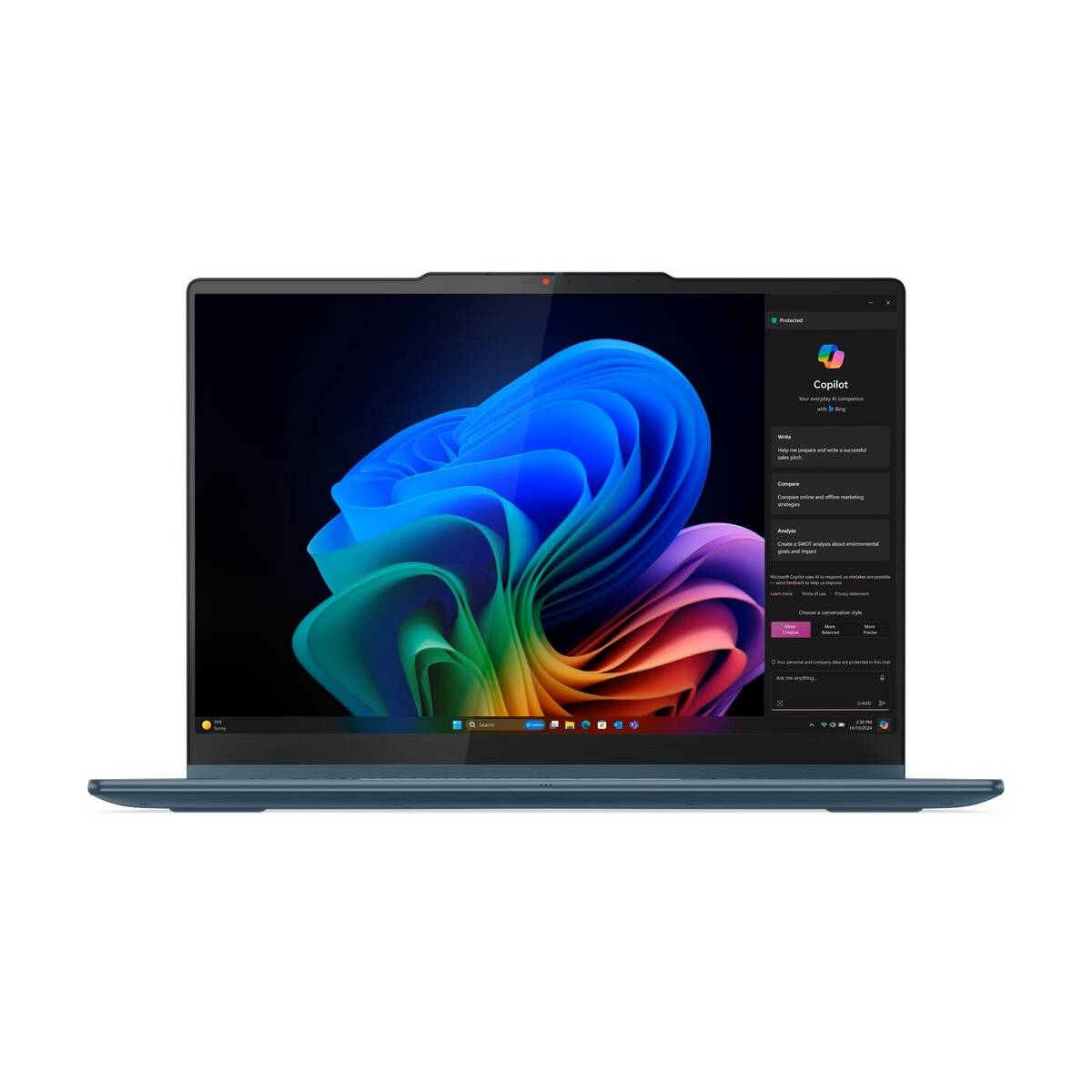 Laptop Lenovo YOGA 7 2-in-1 14 Ryzen AI 5 340 14inch OLED Touch 16GB 512GB Windows 11 Home Tidal Teal