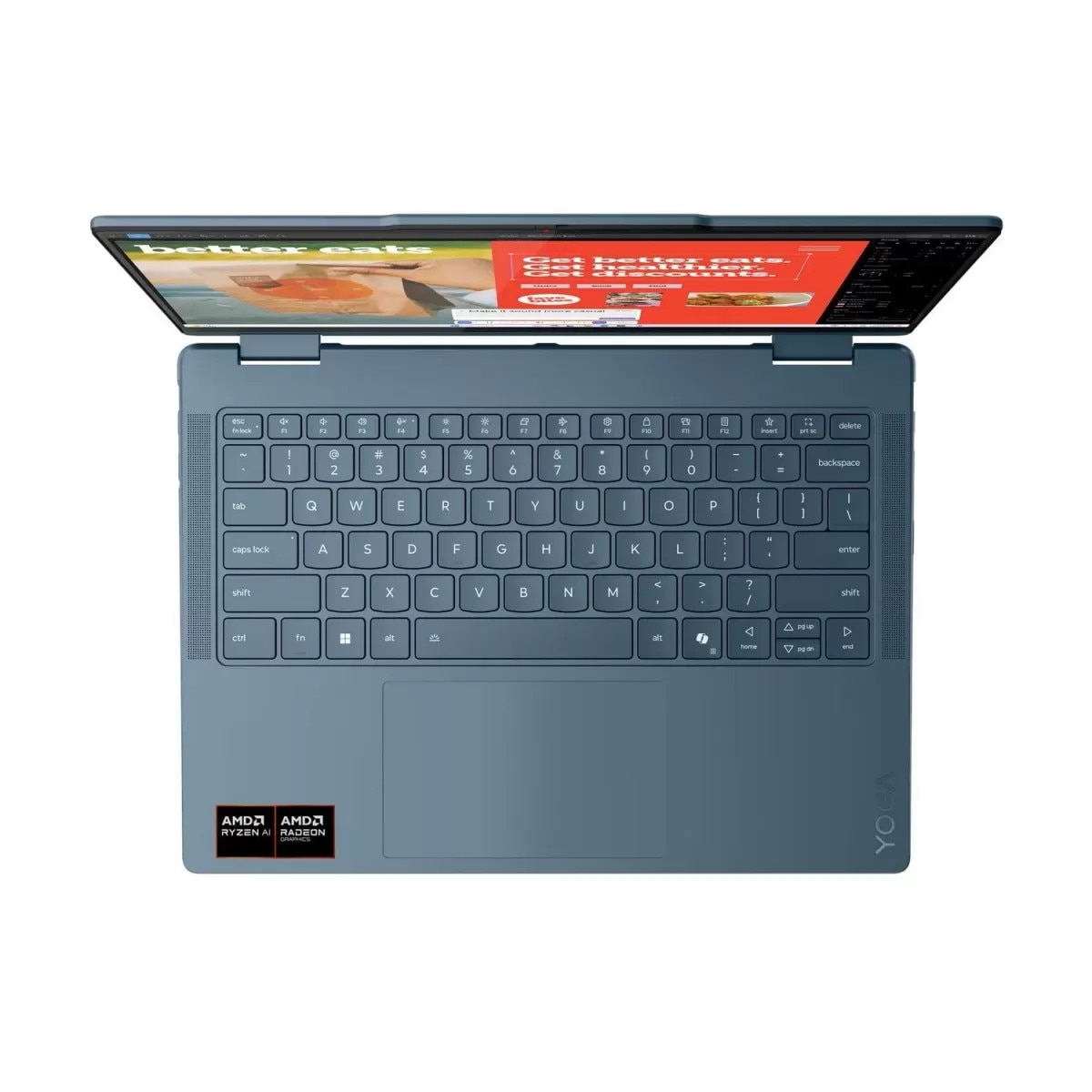 Laptop Lenovo YOGA 7 2-in-1 14 Ryzen AI 5 340 14inch OLED Touch 16GB 512GB Windows 11 Home Tidal Teal
