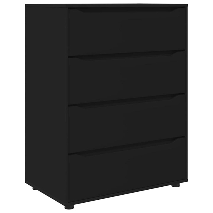 Bufet vidaXL Negru 60 x 33 x 75 cm Lemn de mango solid
