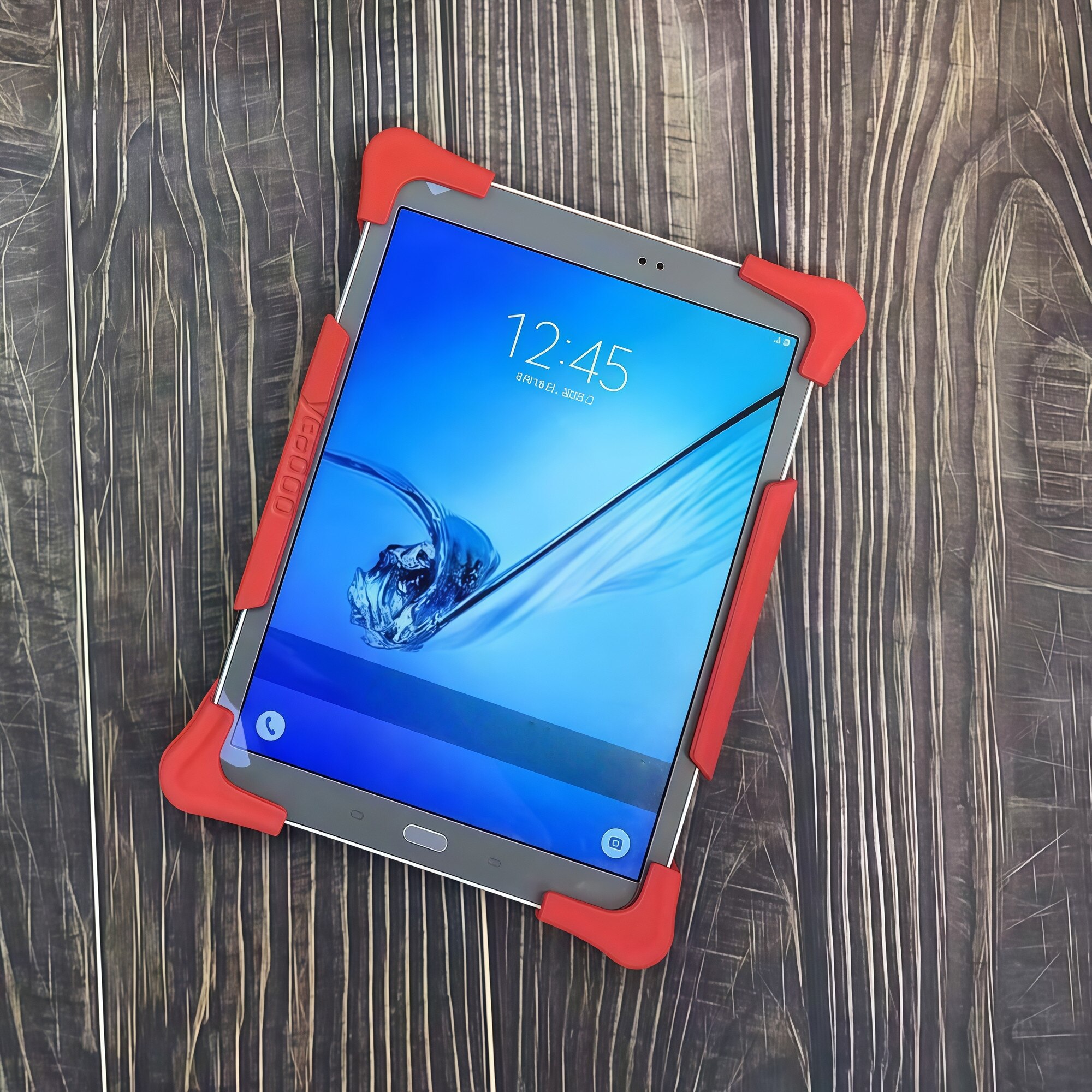 Husă tableta universală 7-8 inch, Omelivon, design schelet inteligent, silicon + PC, negru