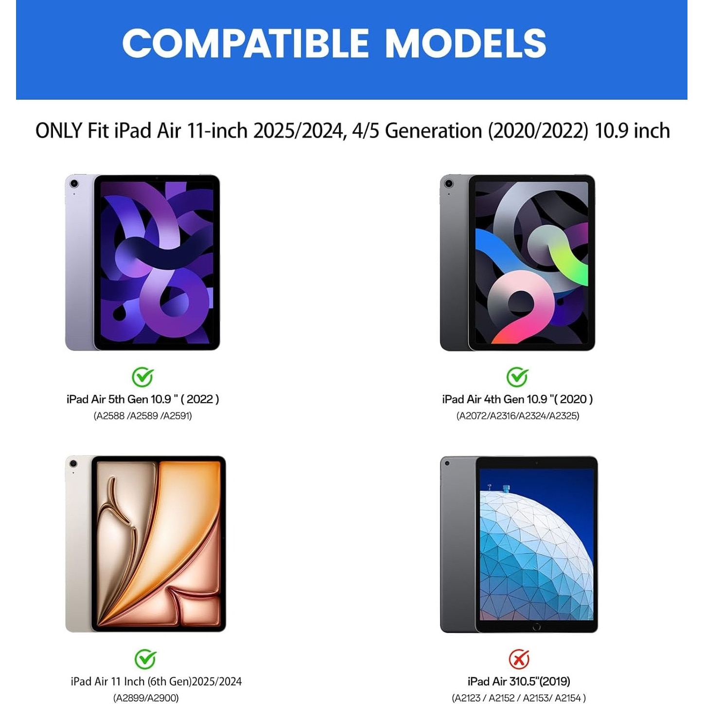 Husă pentru iPad Air 11" 2024/2025, Violet, material hardshell, suport pentru creion