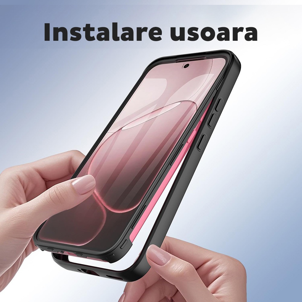 Husa pentru Xiaomi Poco F8 Pro DaDen® ColorVerse 360, Antisoc, Protectie completa spate-ecran, Albastru