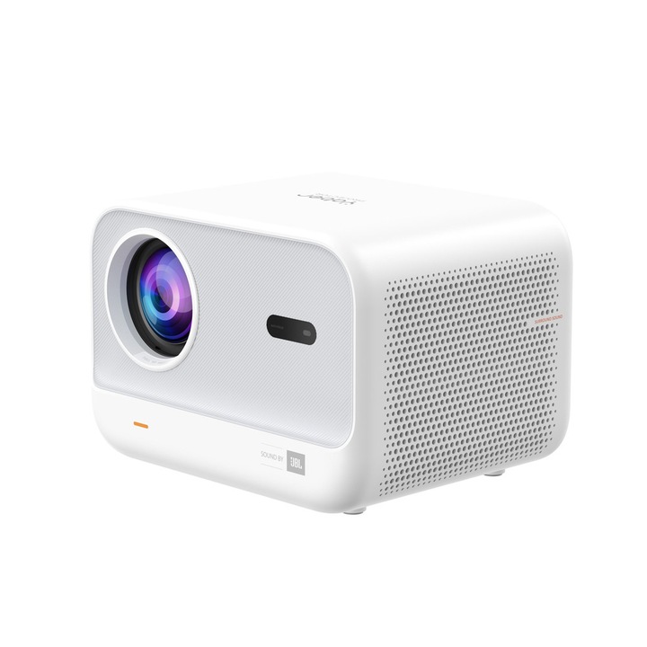 Mini Videoproiector EDAR, Portabil, Rezolutie 1080P, Proiectie LED, Distanta Maxima Focalizare 2 Metri, Compatibil Telefon, Consola Jocuri, Camera Foto, TV, Slot Card TF, Putere 24W, Alb/Galben