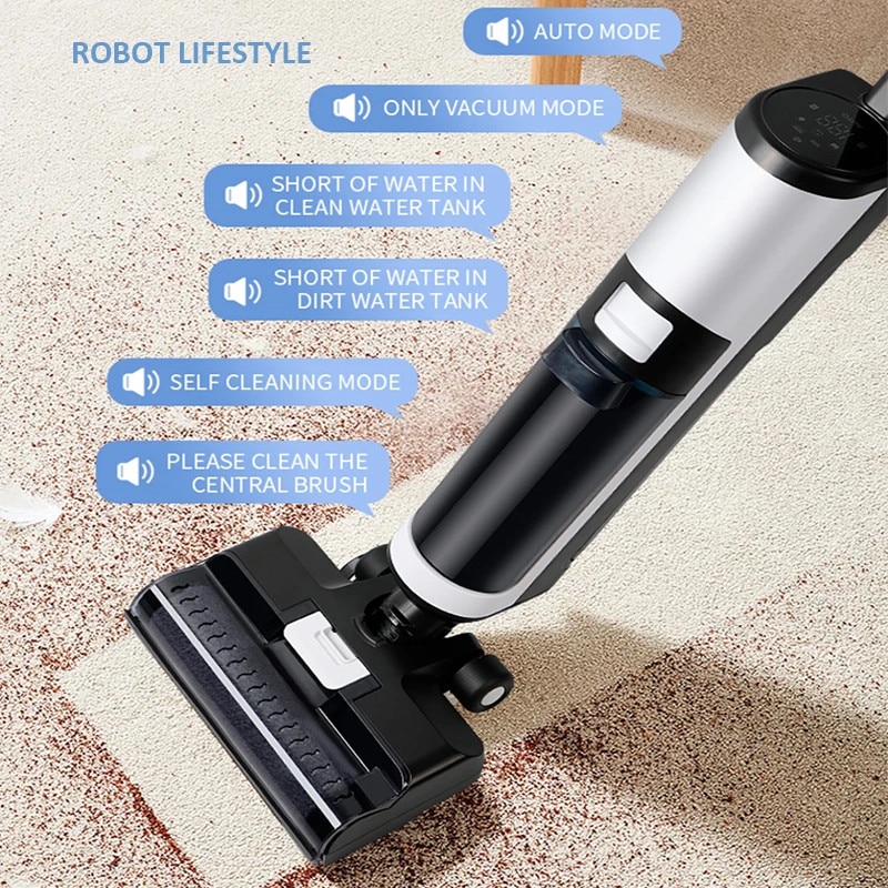 Aspirator fara fir RL8PRO, putere de aspiratie 14000Pa, curatare umeda si uscata, 3.8kg