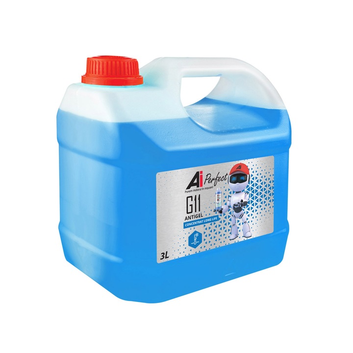 Antigel Concentrat Auto AiPerfect G11, 3 Litri, Protectie -32°C (la dilutie 1:1), Albastru, Compatibil VW TL 774-C, MAN 324 NF, ASTM D3306