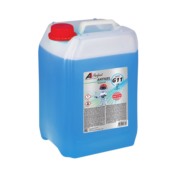 Antigel Auto AiPerfect G11R, 5 Litri, Gata de Utilizare -35°C, Albastru, Compatibil VW TL 774-C, MAN 324 NF, ASTM D3306