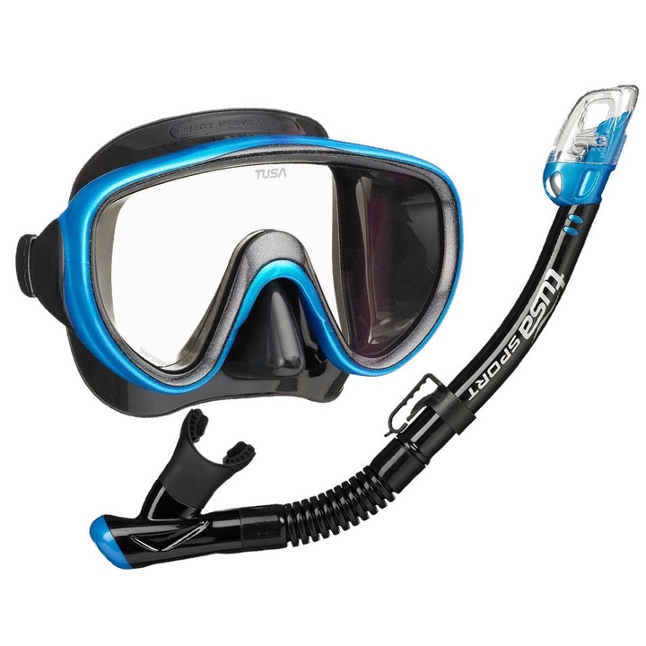 TUSA Serene női búvárszett, egyedi lencsés biztonsági üveg maszk, HYPERDRY ELITE száraz pipafej, hipoallergén szilikon