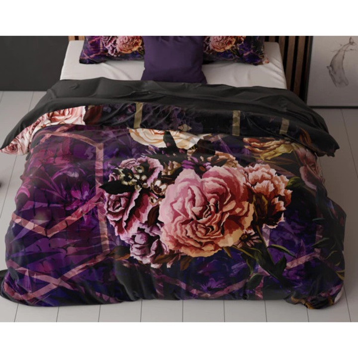 Husa Pilota Sleeptime Essentials Marise Purple 200×220 cm, Imprimeu Digital, 2 Fete de Perna Incluse