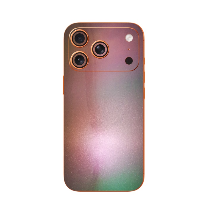 Folie iSkinz pentru Apple iPhone 17 Pro Max - Cameleon Color Shift Pearl Simphony, Split Cut, Skin Adeziv Full Cover, Protectie Carcasa Spate si Laterale