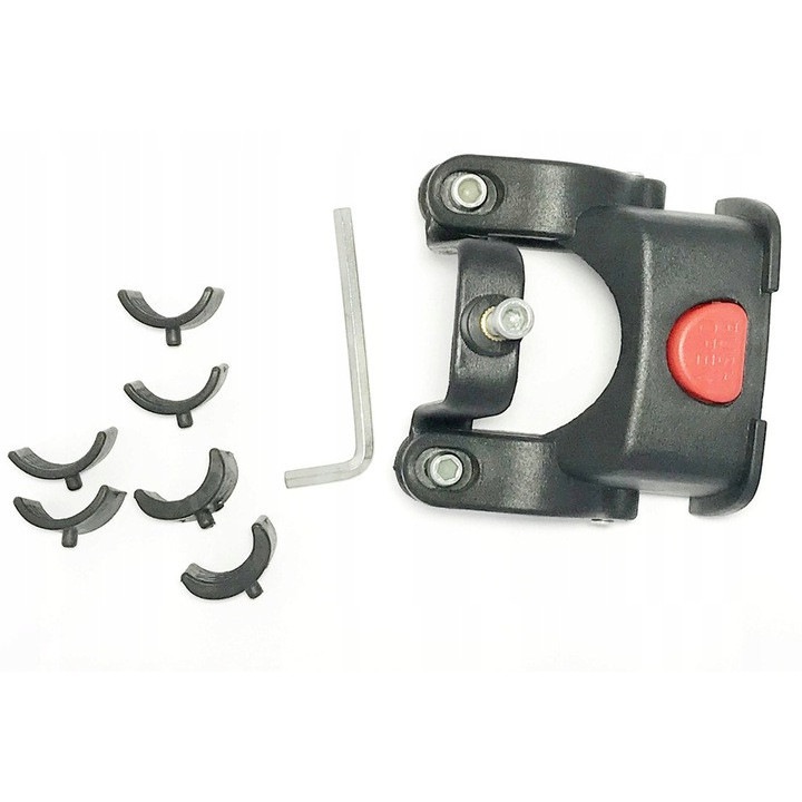 Cos metalic pentru bicicleta, Jet Bike Components, montare pe ghidon, alb, 25-32x17-24x27cm, set complet