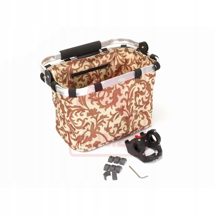 Cos bicicleta JET, bej, 10L, prindere click, 370x250x240mm