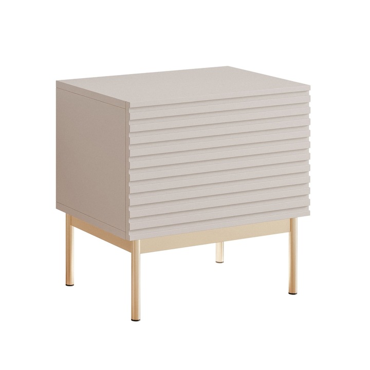 Noptiera Selsey Linearis cu LED, Gri casmir, 46 cm