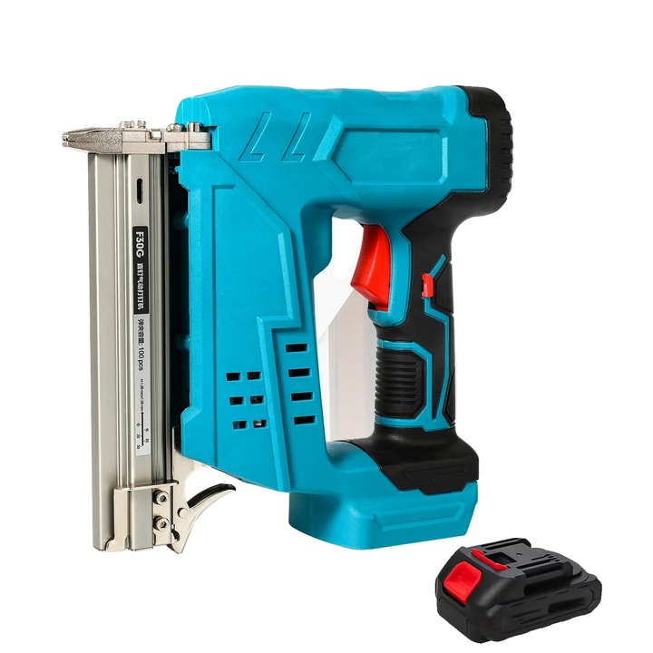 Безжичен пистолет за пирони, голям капацитет, ергономичен дизайн, 1 батерия