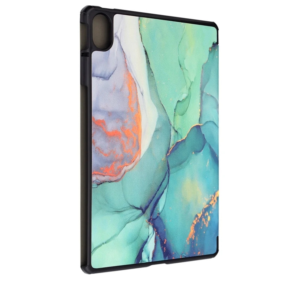 Husa tableta pentru Huawei MatePad 11.5 (2025), SKYDDAR INNOVATION, cu suport Multi-Unghi si functie Sleep/Wake, FoldPro, Green time, set cu sticker