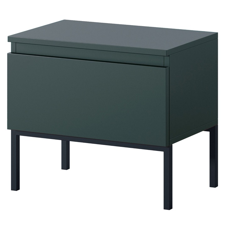 Noptiera Selsey Bemmi, Verde inchis cu cadru metalic