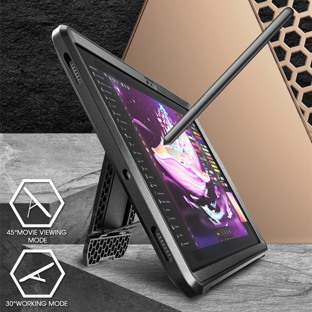 Carcasa Supcase Unicorn Beetle Pro cu protectie pentru ecran compatibila cu Samsung Galaxy Tab S10 FE Plus 13.1 inch, Negru