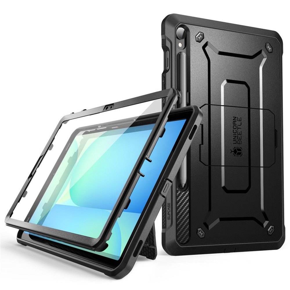 Carcasa Supcase Unicorn Beetle Pro cu protectie pentru ecran compatibila cu Samsung Galaxy Tab S10 FE Plus 13.1 inch, Negru
