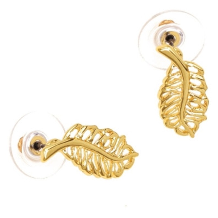 Cercei Colibra, model pene, aurii, 1,9x0,8cm