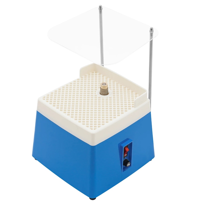 Masina de slefuit pentru sticla si ceramica, Model de birou, 65 W, 4200 RPM, roata de 1, 59 cm, certificat CE, Albastru