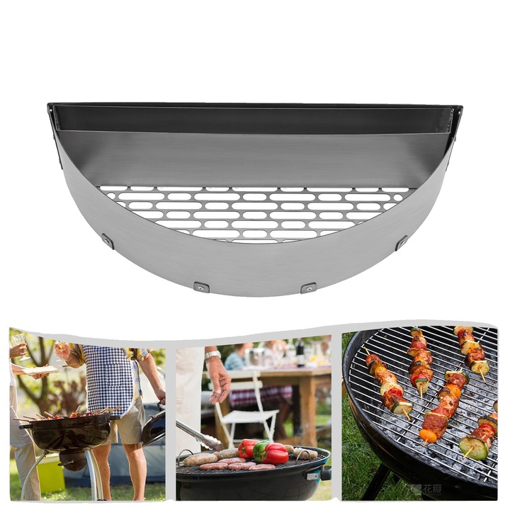 Cos de carbuni, capacitate mare 2.2L, rezervor de apa integrat, argintiu