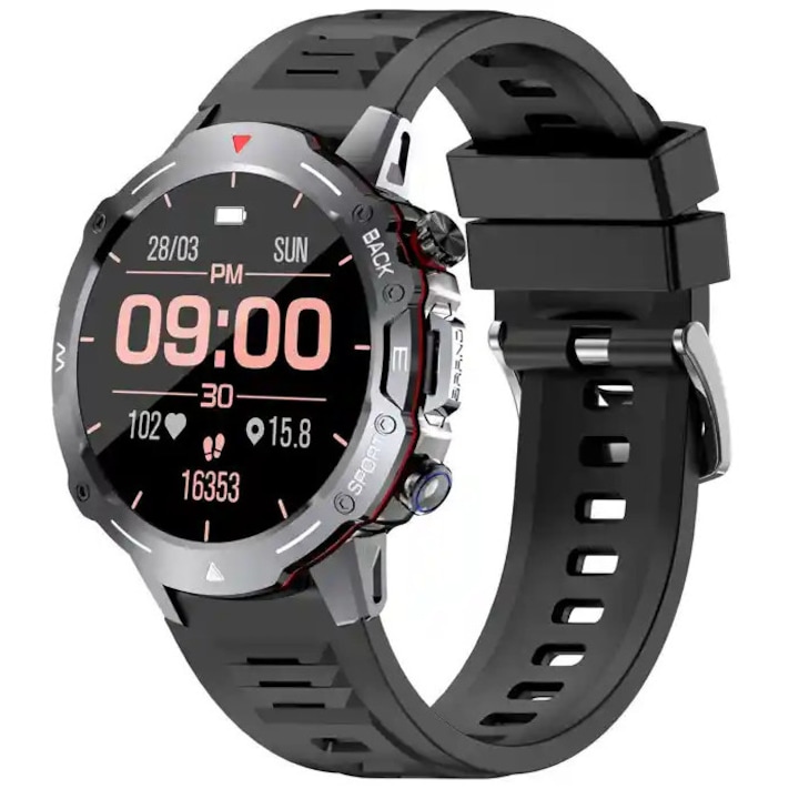 Smartwatch si Bratara Sport idealSTORE NEW Y6 pro max, Monitorizare Ritm Cardiac, Monitorizare Tensiune, Pedometru, Monitorizare Sanatate, Somn, Monitorizare Fitness, Notificari Apeluri si Aplicatii, Bratra Metalica cu prindere magnetica, Silver