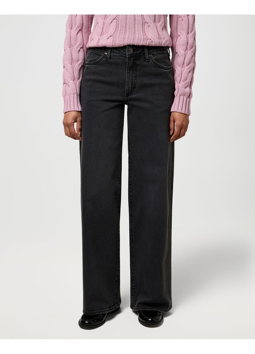 Blugi dama, Wrangler World Wide Streak, negru, bumbac