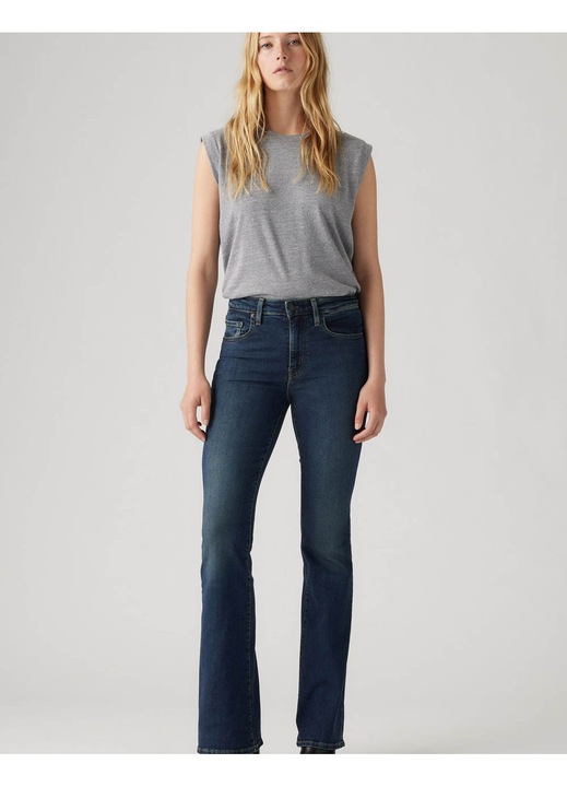 Pantaloni dama, Levi's 726 Hr Flare, bumbac, albastru