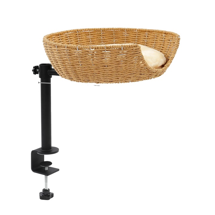 Culcus pentru pisici, design ajustabil, suport confortabil, galben, 2.7kg