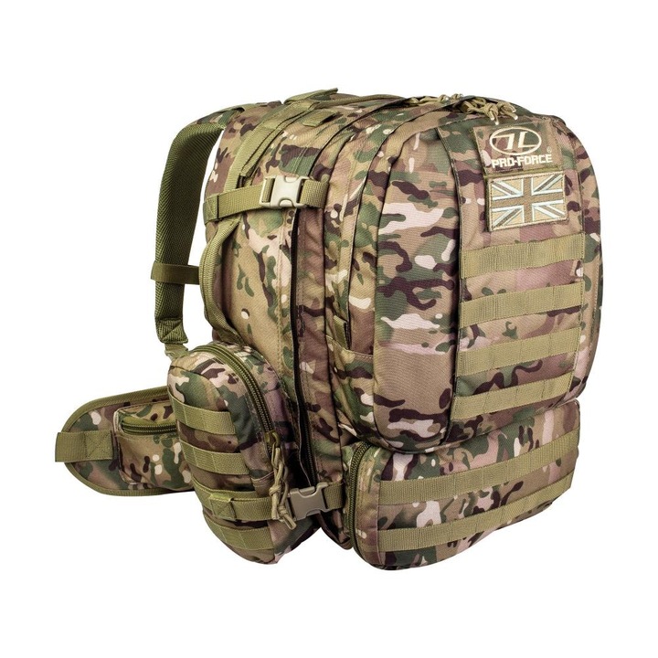 Hátizsák Highlander Tomahawk Elite Pack SF HMTC, 55 liter, 52x34x24cm, CORDURA 1000DPU, többszínű