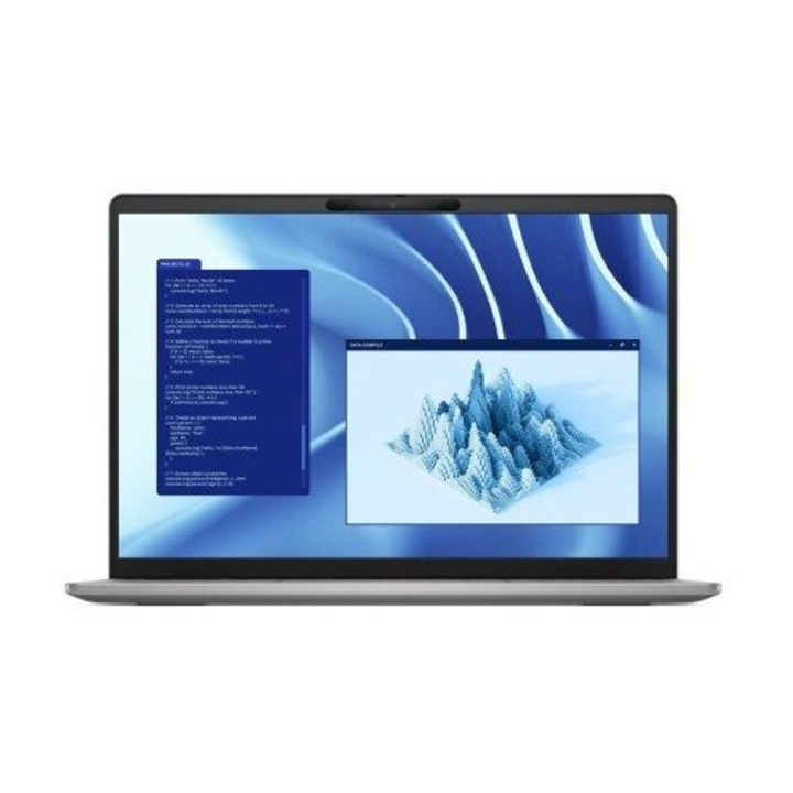 Laptop DELL Latitude 7455, 14" WQXGA Touchscreen, Qualcomm Snapdragon X Elite X1E-80-100 pana la 4 GHz, 16 GB RAM LPDDR5x, 512 GB SSD, Qualcomm Adreno GPU, Windows 11 Pro, Titan Grey 512 GB
